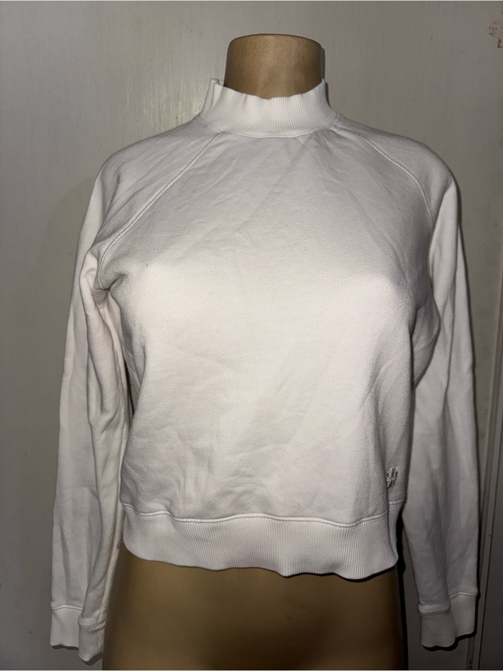 Tory Burch White Mock Neck Sweatshirt